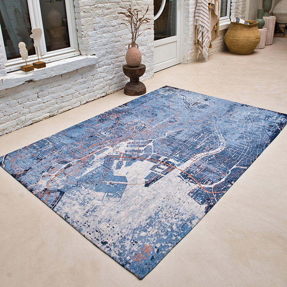 Louis de Poortere Cities Vloerkleed 200 x 280 cm - Conductive Blue