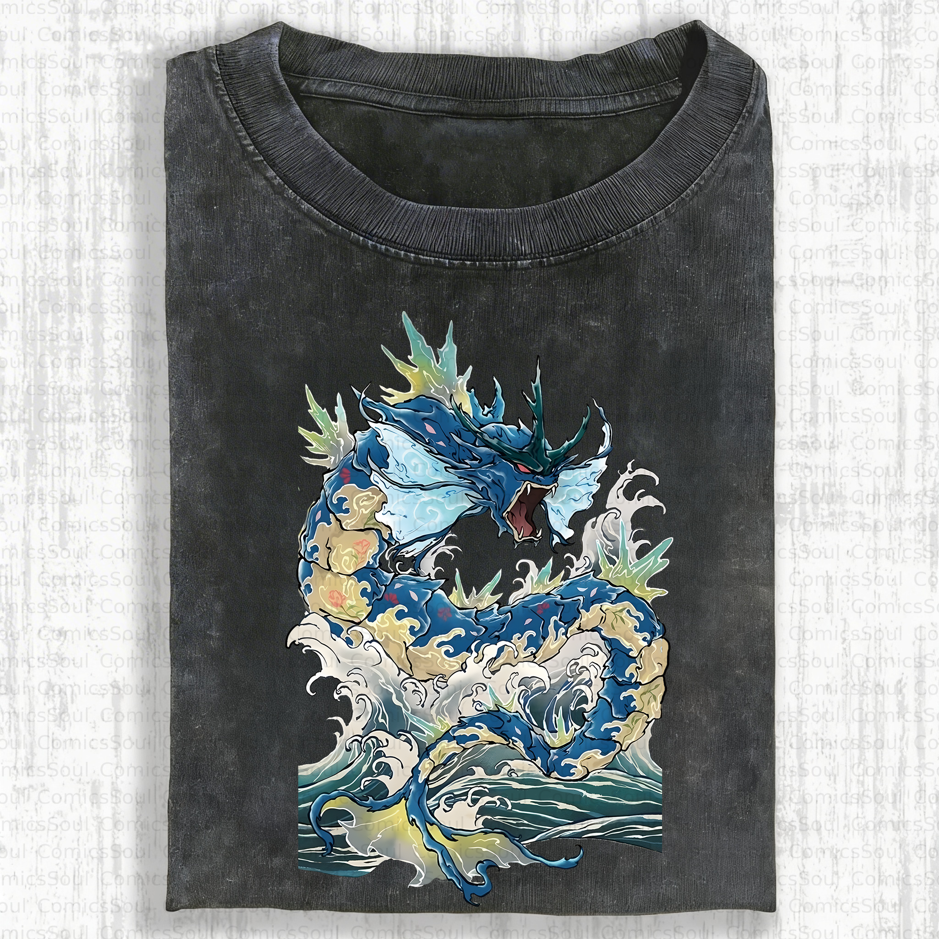 Unisex Anime Inspired Vintage Washed T-Shirt