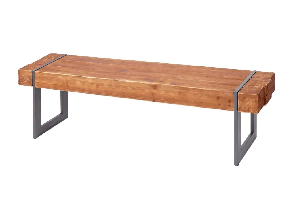 Asiento corrido Nidovia marrón 160 cm egk1966859