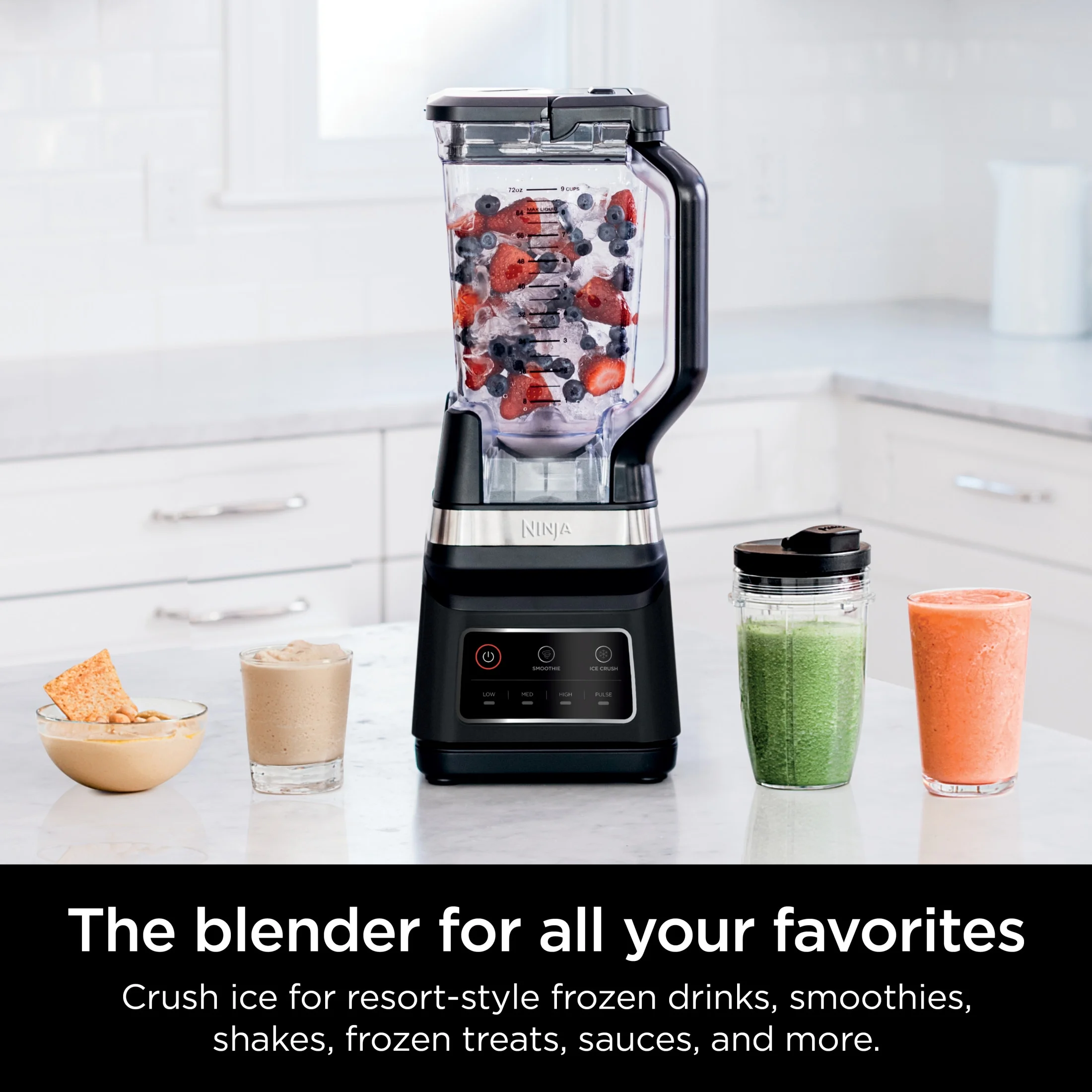 Ninja Professional Plus Blender, 2 Auto-IQ Programs for Smoothies, Frozen Drinks, 1200 W, 72 oz* Total Crushing Pitcher, Black, BN700 - Image 3