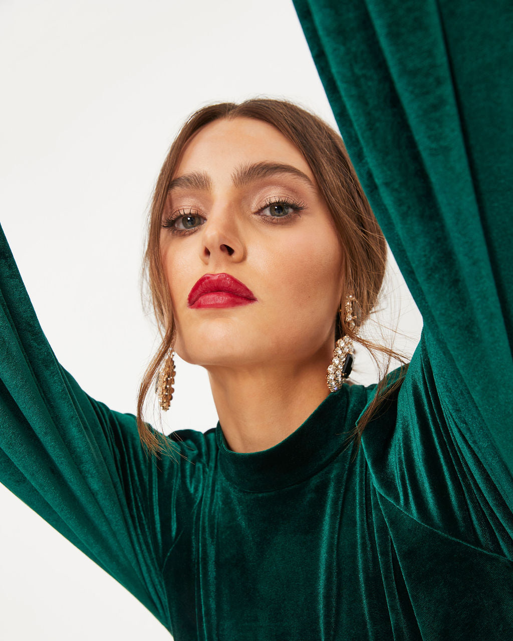 On Another Level Velvet Tie Back Top - Pine - Se7enfashion