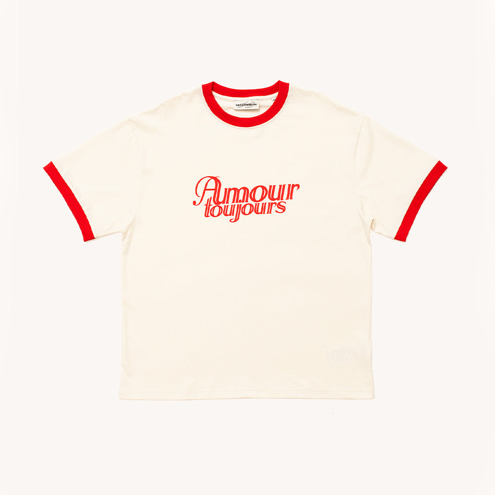 Carne Bollente - T Shirt Even More Amour - Blanc Cassé