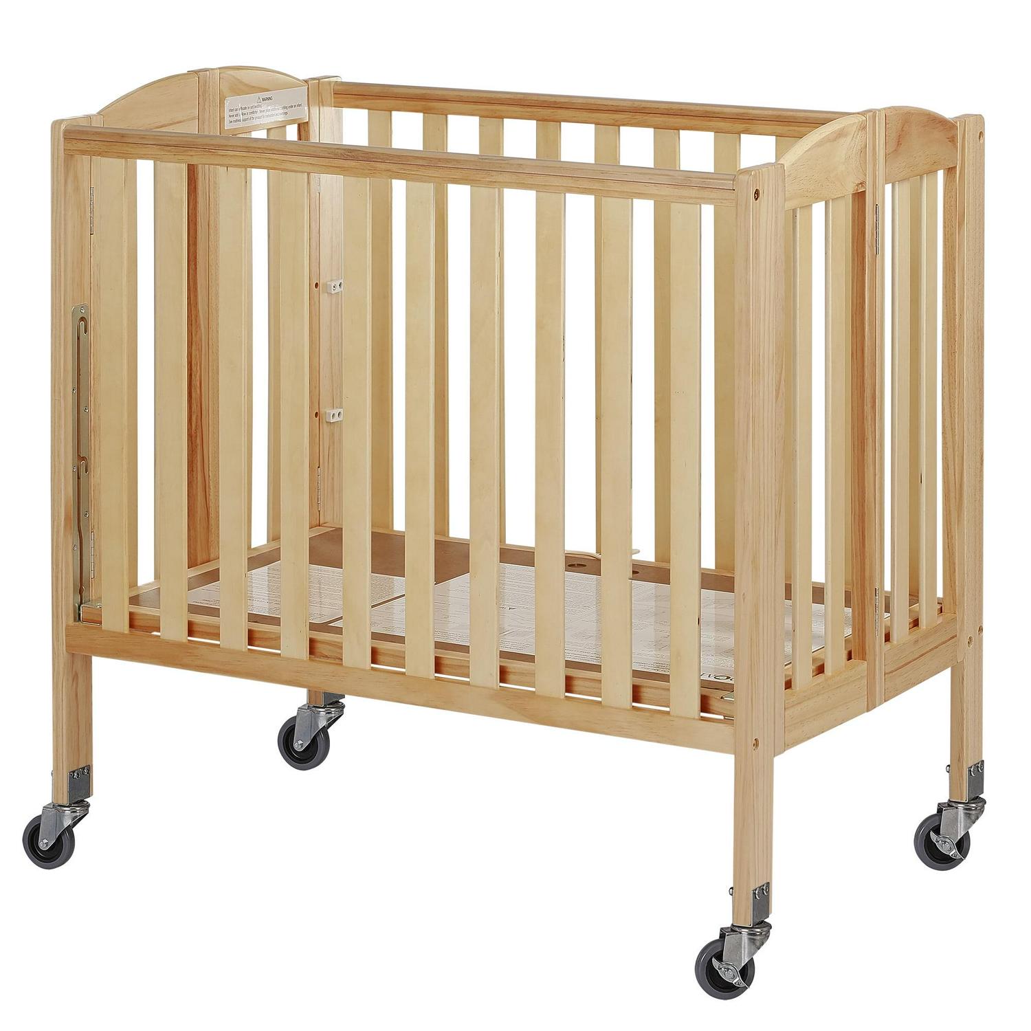 Dream On Me Birch 3-in-1 Folding Portable Mini Crib. Natural - Image 11