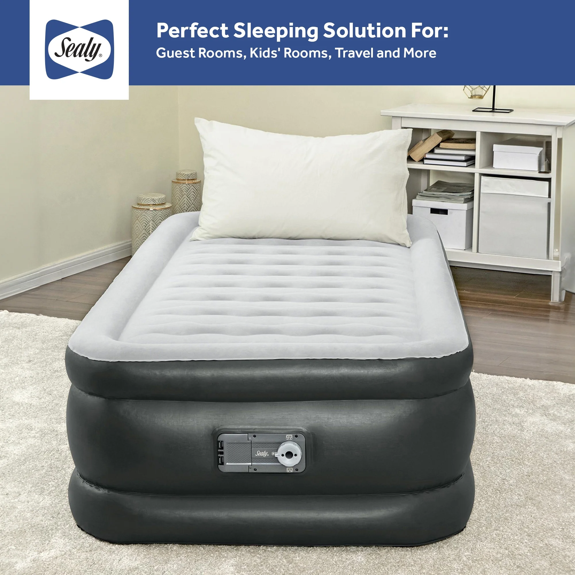 Sealy Tritech 20" Air Mattress Inflatable Bed Twin with Built-In AC Pump - Image 8
