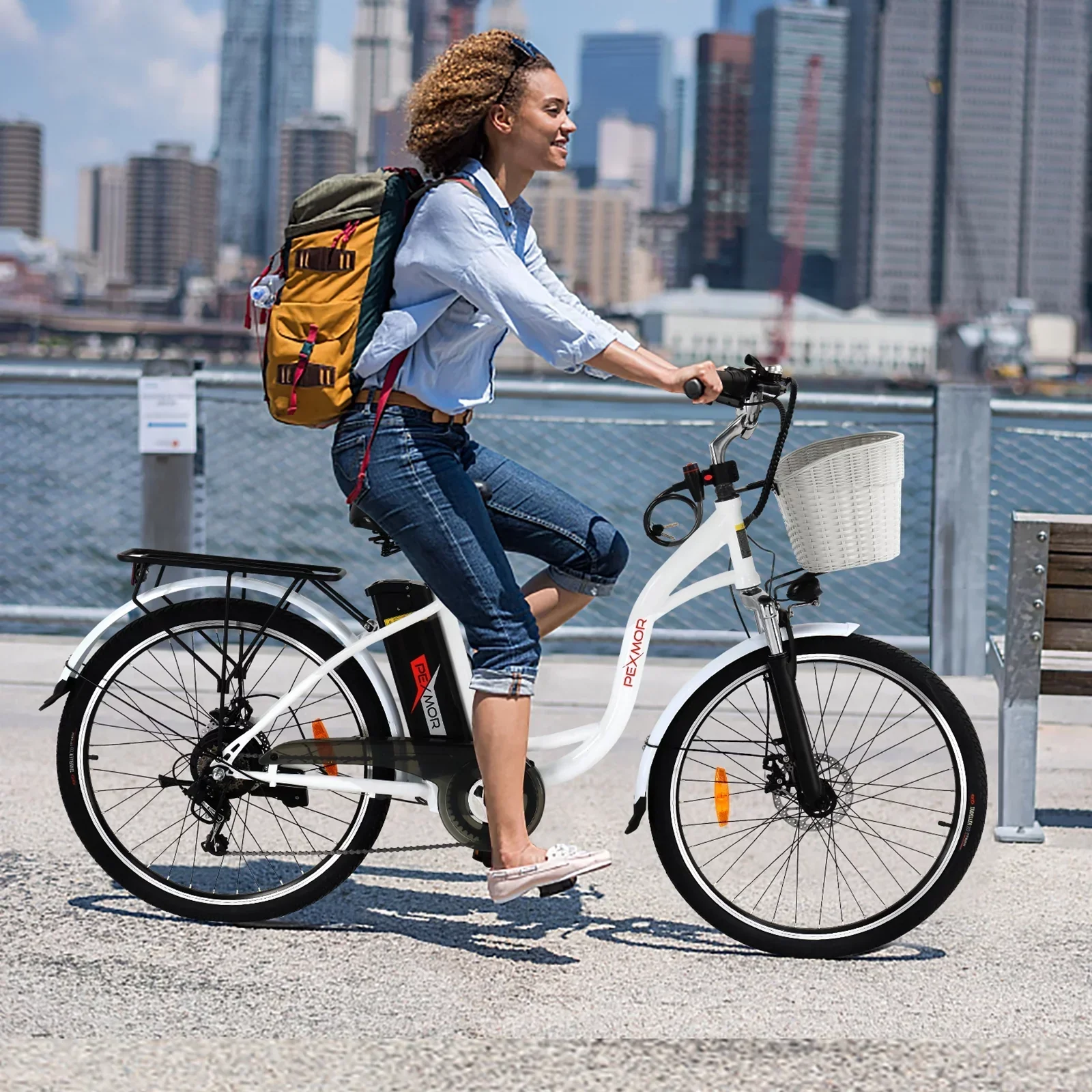 PEXMOR Adult Electric Bike 350W Peak 500W 36V 12.5AH 26in Cruiser - Image 7 PEXMOR Adult Electric Bike 350W Peak 500W 36V 12.5AH 26in Cruiser - Image 7