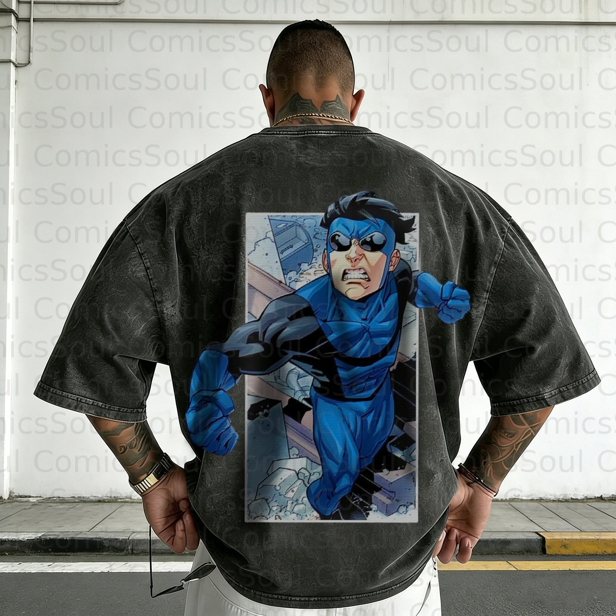 Unisex Anime Inspired Vintage Washed T-Shirt