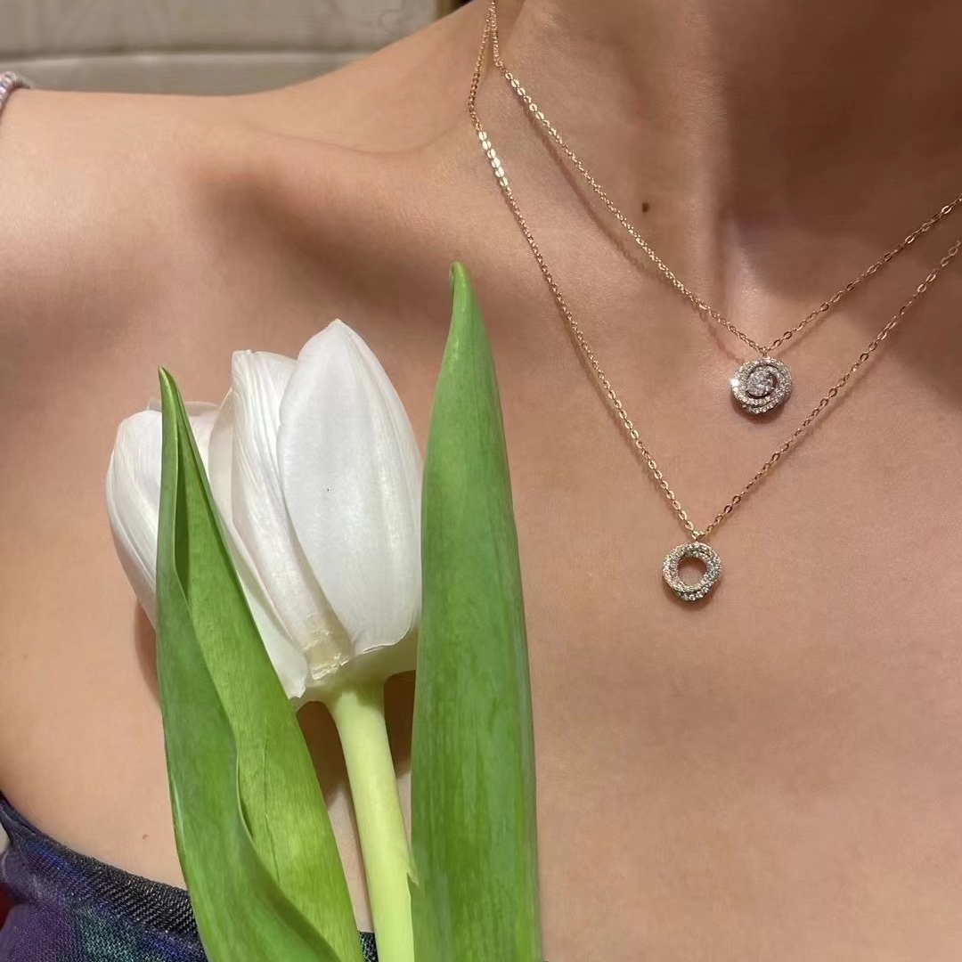 Cartier Full Diamond Paved Trinity Pendant Necklace - Original Replica Club