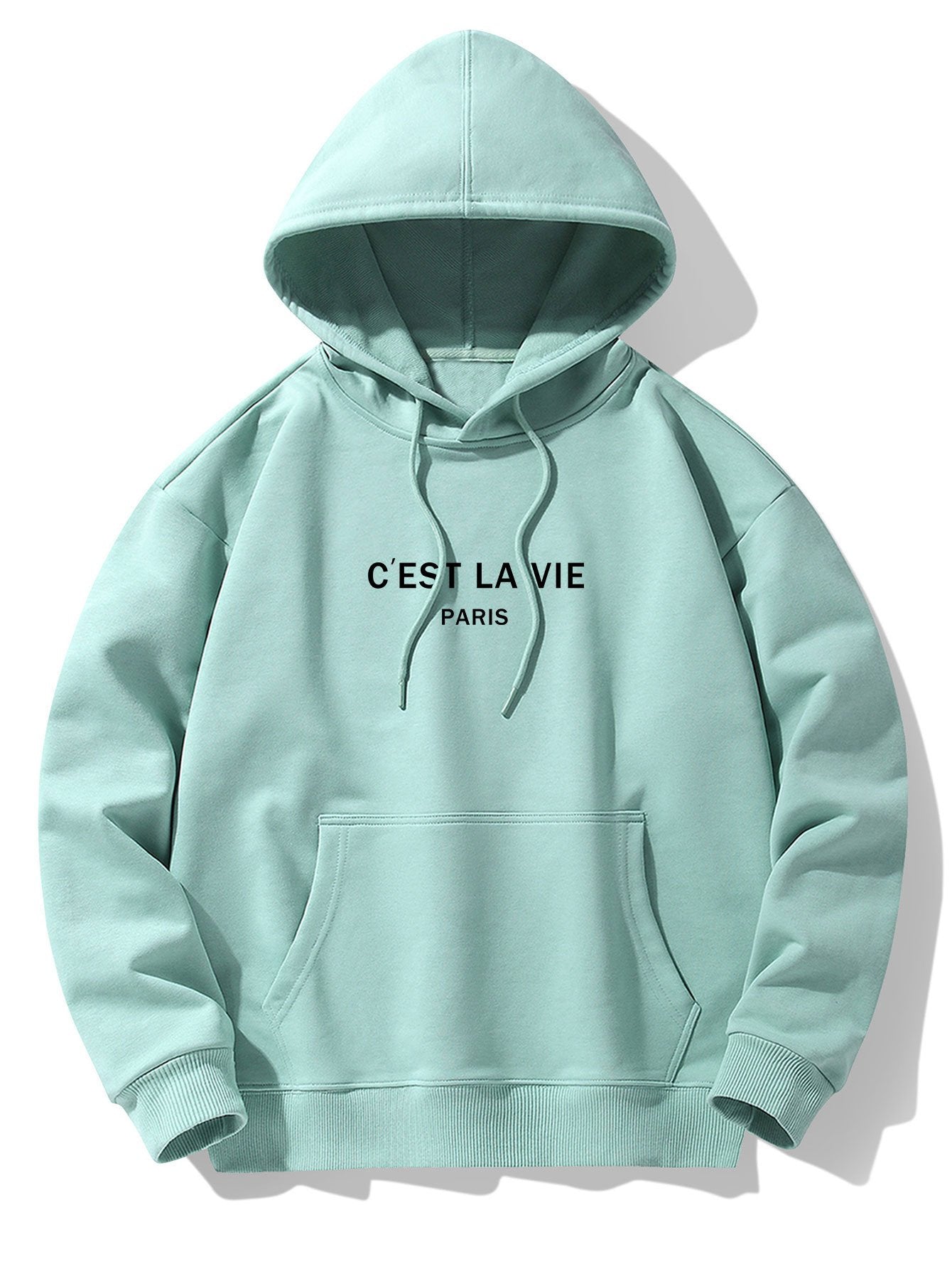 Paris Print Cotton Blend Hoodie