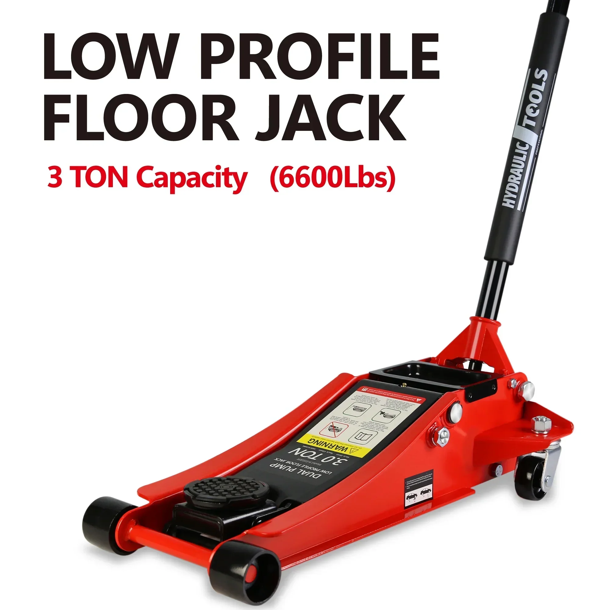 Seizeen Low Profile 3 Ton 6600 lbs Trolley Jack With Dual Lift Pump - Red - Image 12 Seizeen Low Profile 3 Ton 6600 lbs Trolley Jack With Dual Lift Pump - Red - Image 12