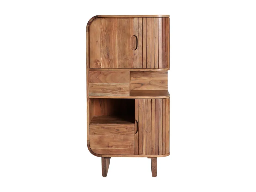 Armario de madera de acacia en color marrón de 60x40x117cm