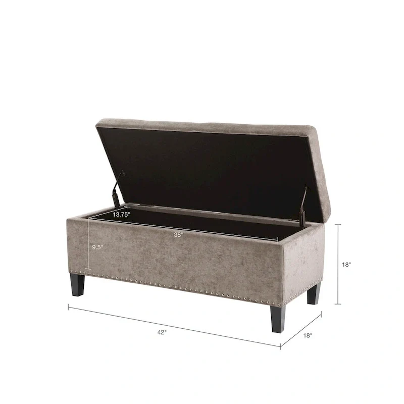 Madison Park Shandra II Tufted Soft Close Storage Bench