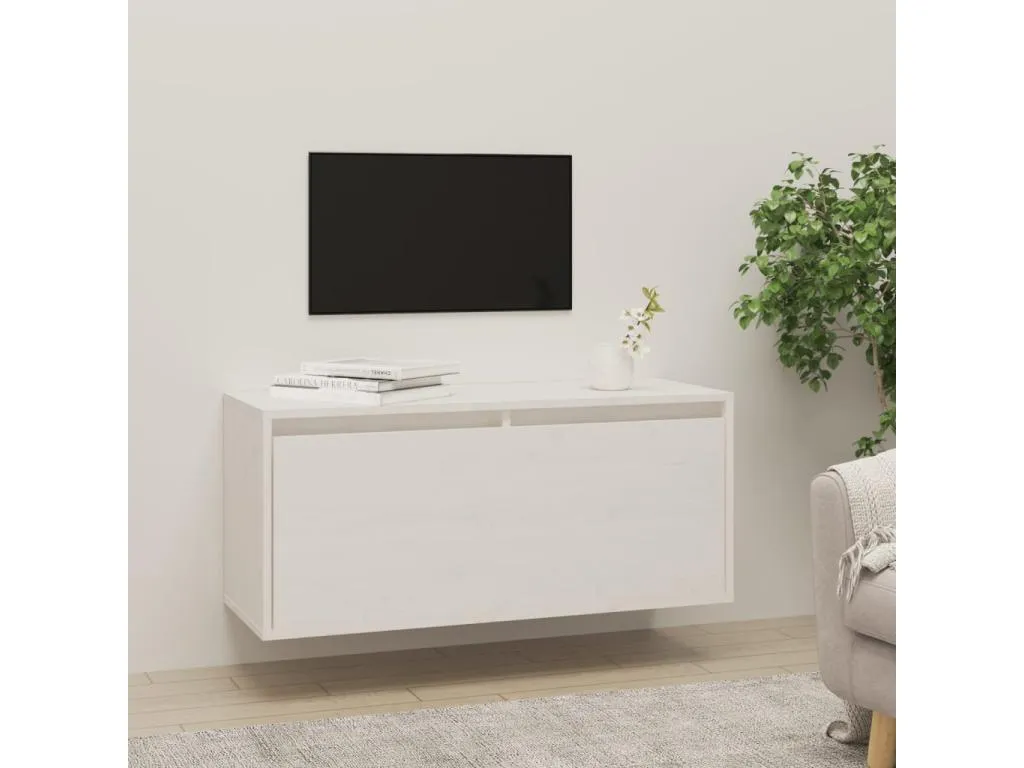 Armario de pared de Prietocasa maciza de Prietocasa blanco 80x30x35 cm