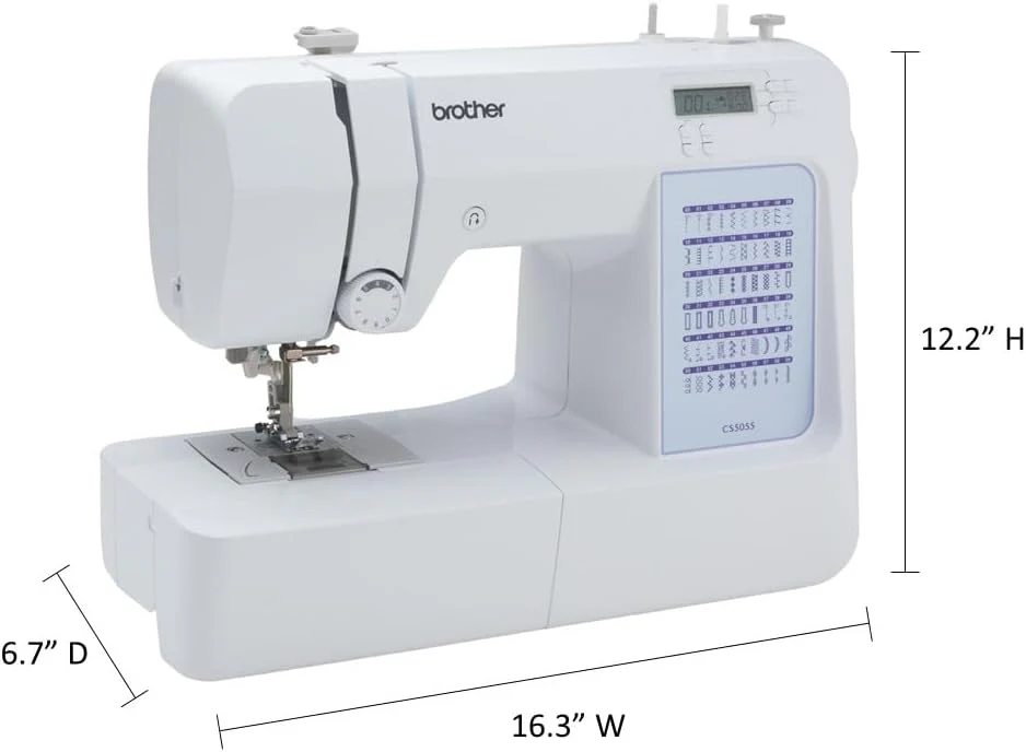 Brother CS5055 computerized sewing machine, 60 built-in stitches, LCD display