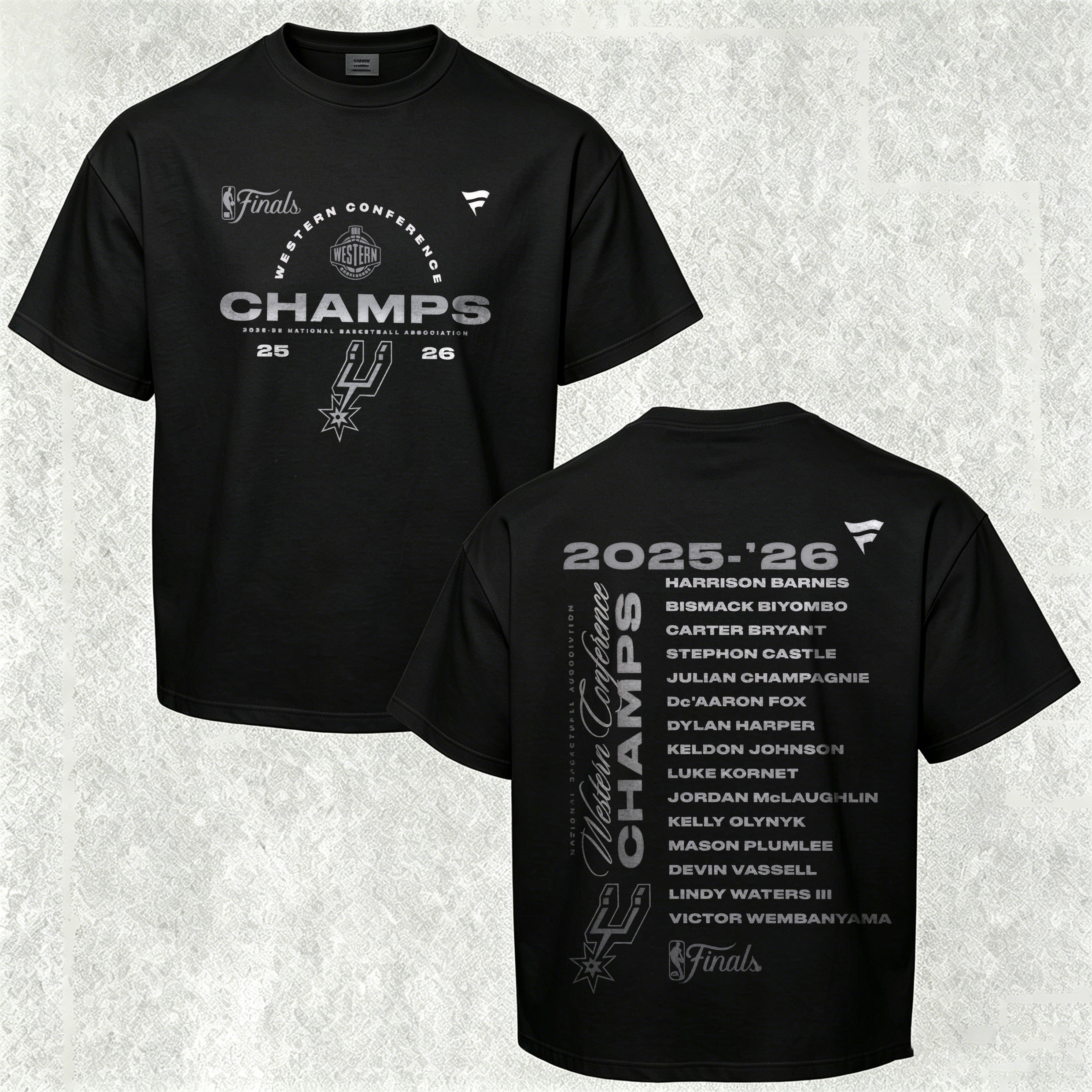 NBA Finals Commemorative Jersey Printed Unisex Oversized T-shirt