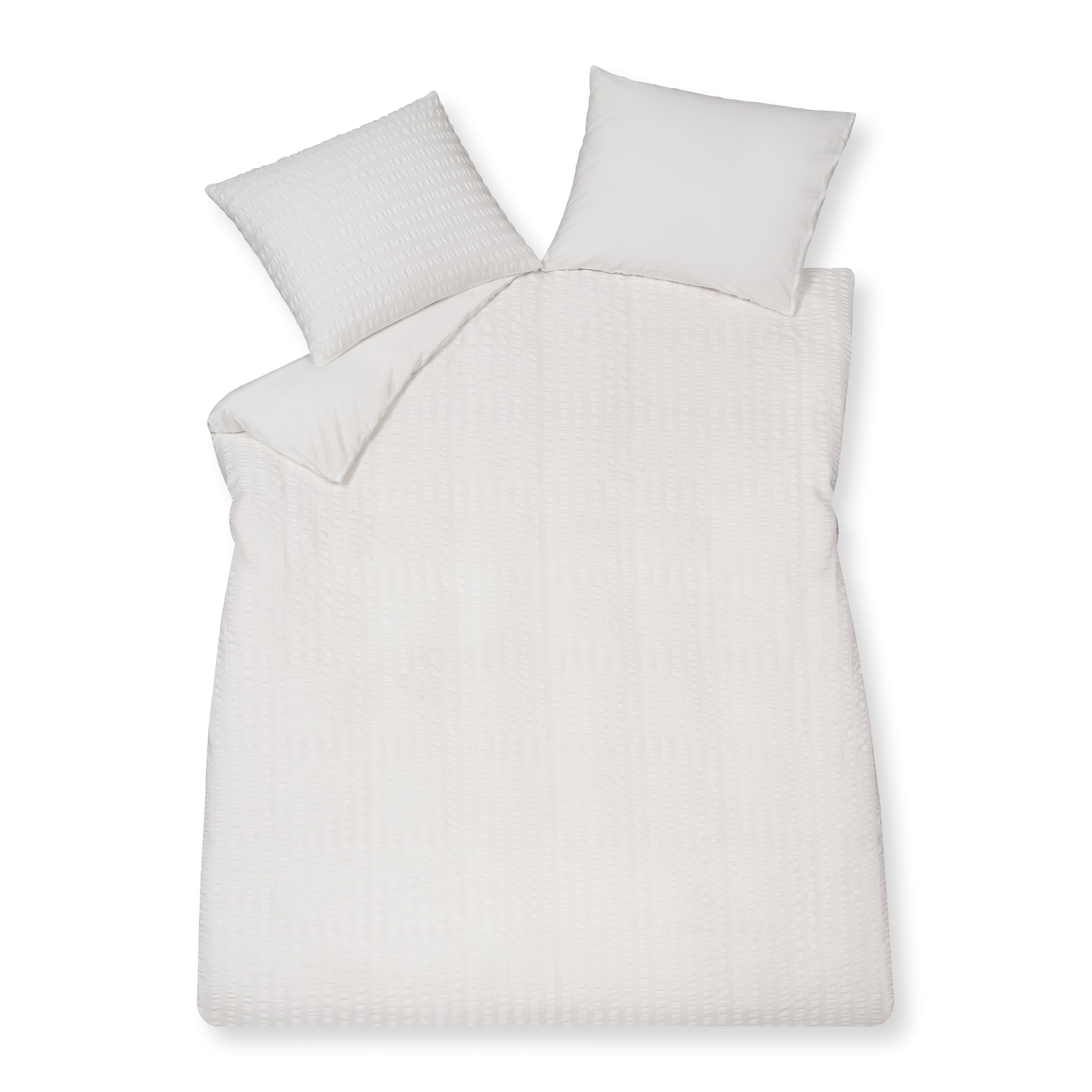 Vandyck Pure Dekbedovertrek Seersucker 240 x 200/220 cm - Wit
