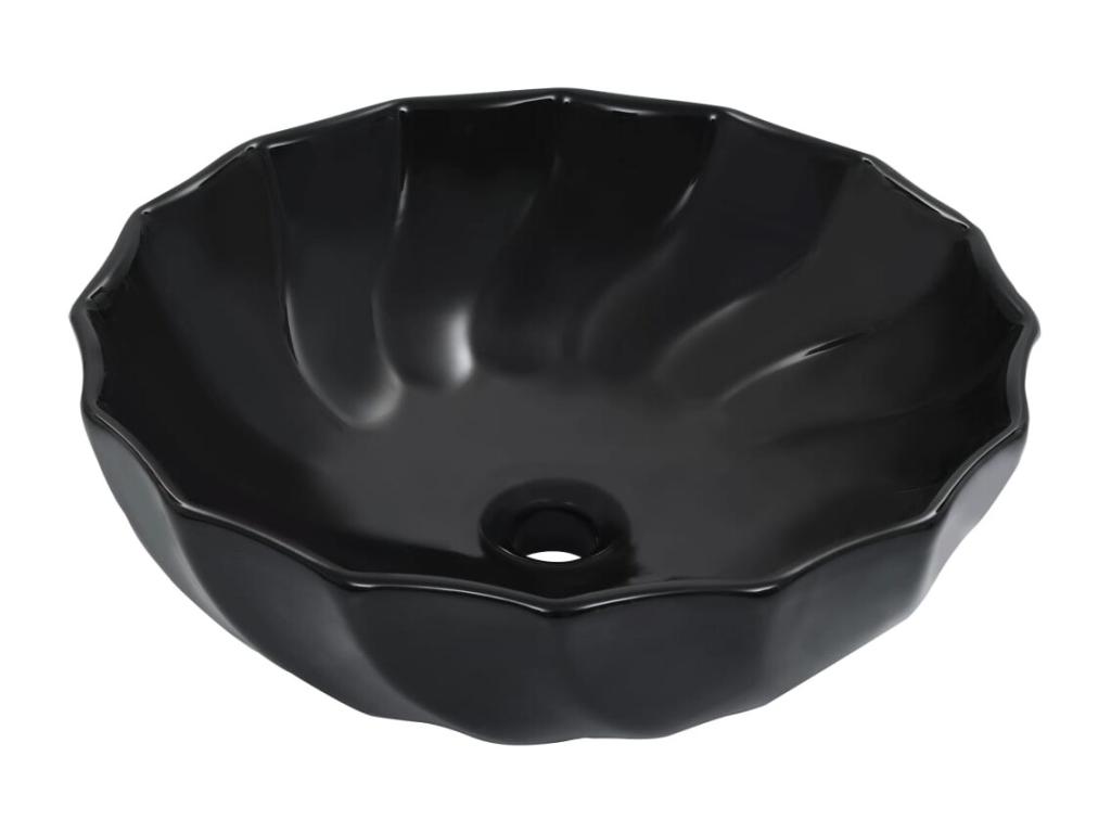 Lavabo Pratcas 46x17 cm Cerámica Negro