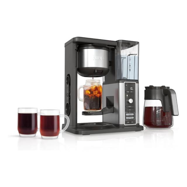 WAYFAIR Ninja Hot & Iced XL Coffee Maker With Rapid Cold Brew, 4 Brew Styles, 8 Sizes Small Cup To Travel Mug, Single-Serve Coffee Brewer, 12-Cup Carafe, Permanent Filter, Removable Reservoir, Black, CM371
