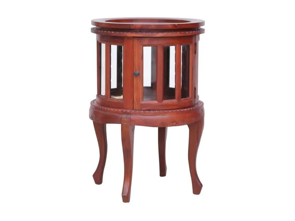 Armario vitrina de Hogarsens maciza de caoba marrón 50x50x76 cm