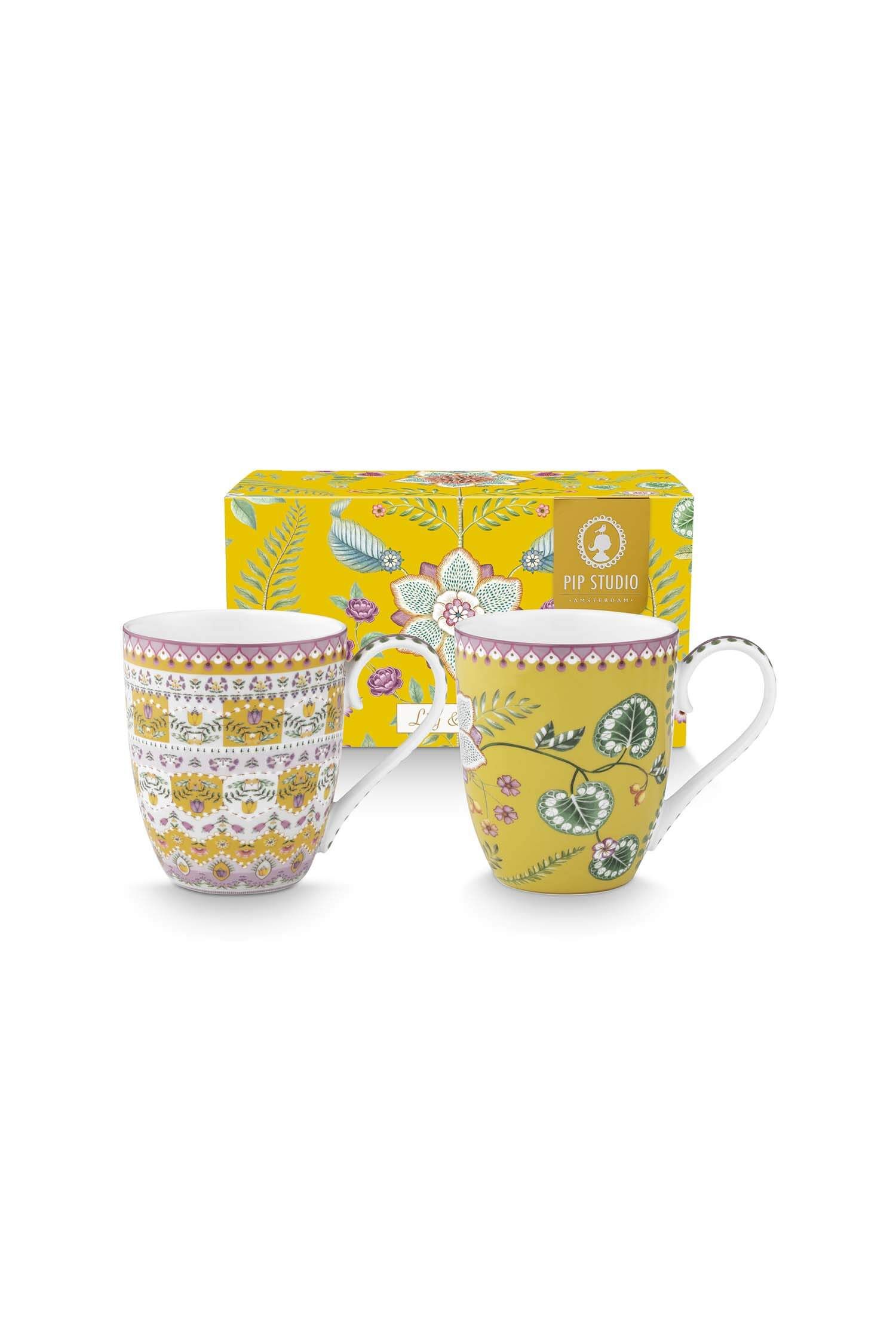Set/2 Mugs Lily&Lotus Yellow 450ml