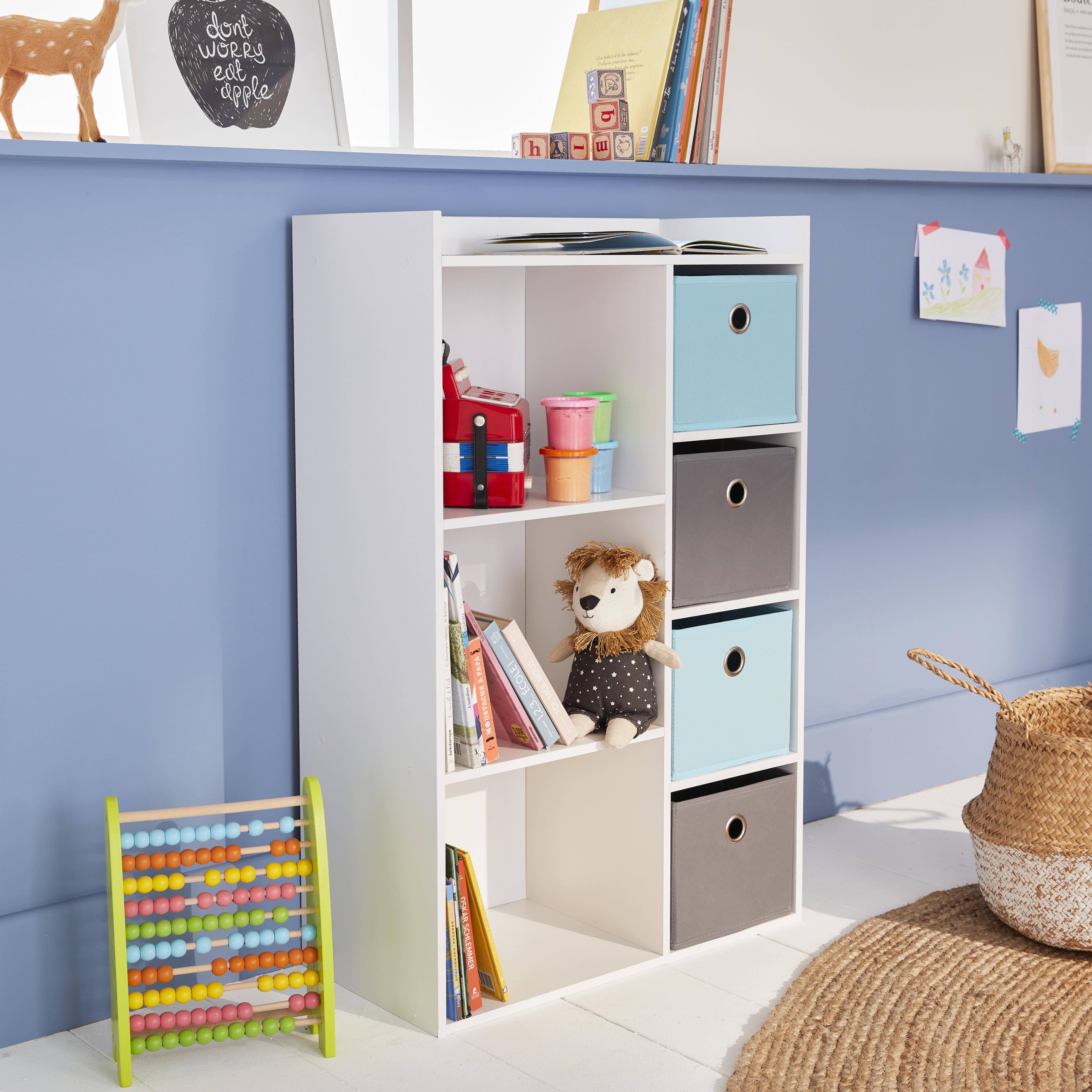 Camille - Mueble de almacenamiento para niños 4 cestas
