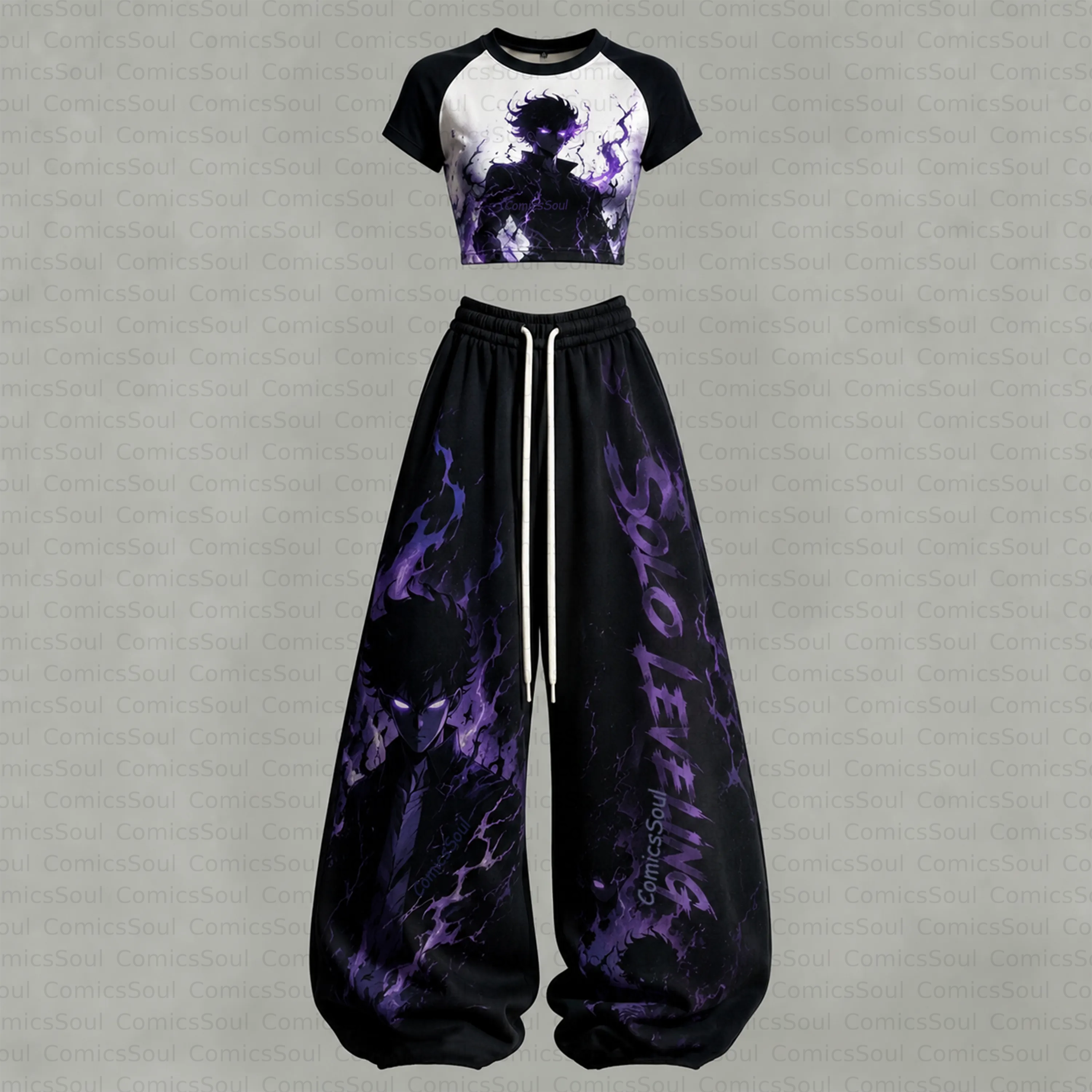 Solo leveling T-Shirt & Elasticated Trousers Two-Piece Set