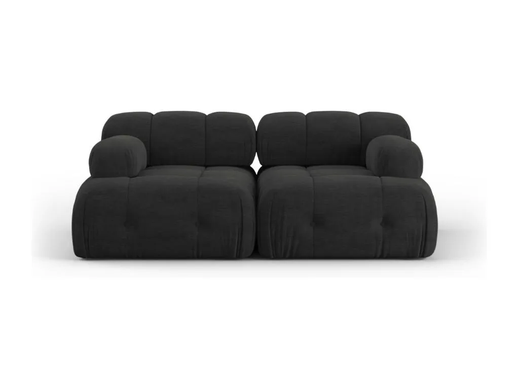Patriciabaezcasa - Sofá modular Patriciabaezcasa 2 plazas de tejido estructural negro - 192x96x71cm