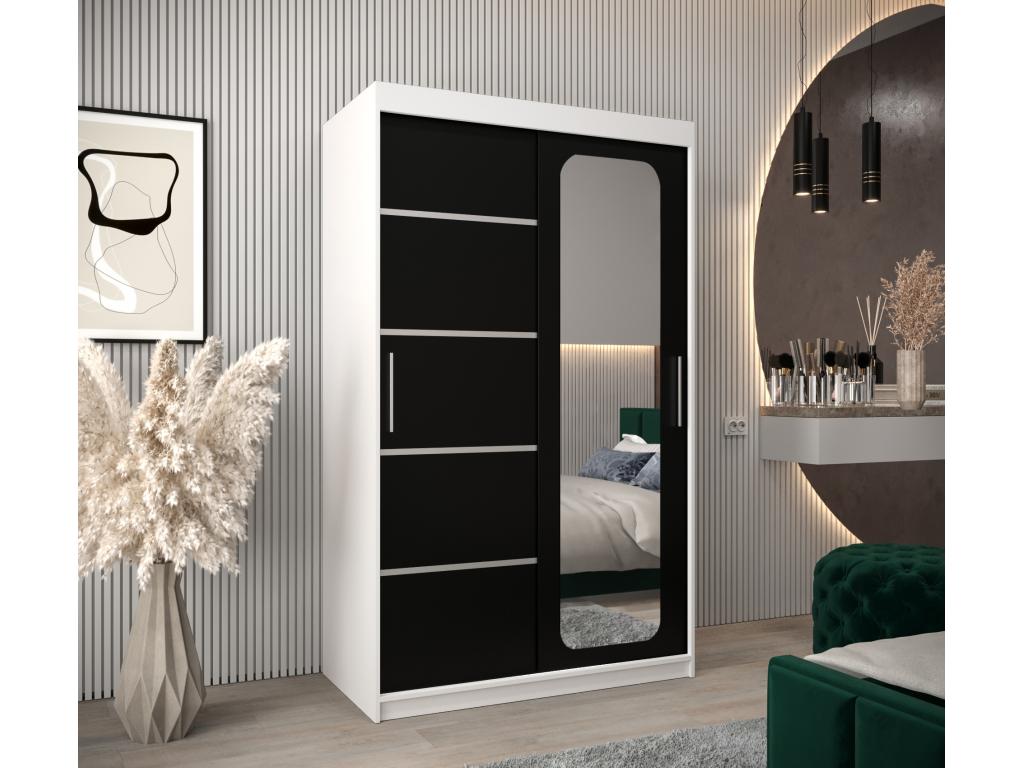 ARMARIO Nestleare V2 DE PUERTAS CORREDERAS 200/120/62 2 puertas blanco/negro