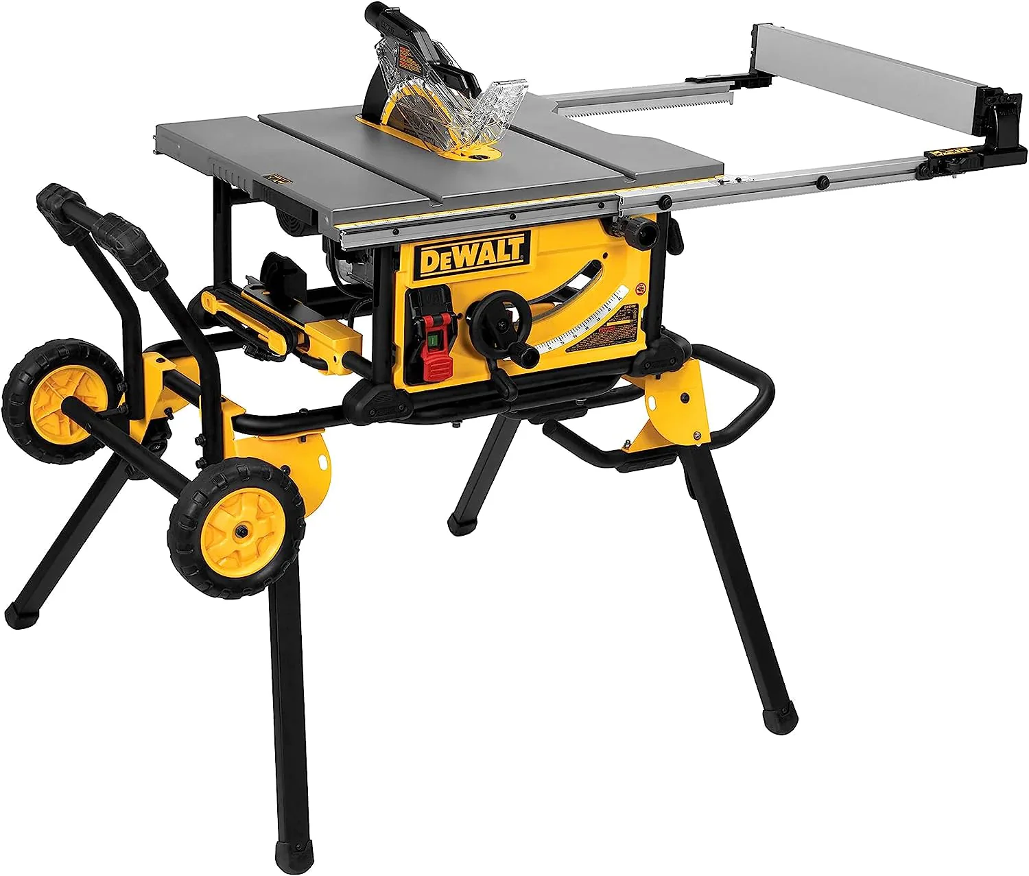 10 Inch Table Saw. 32-1/2 Inch Rip Capacity. 15 Amp Motor. With Rolling