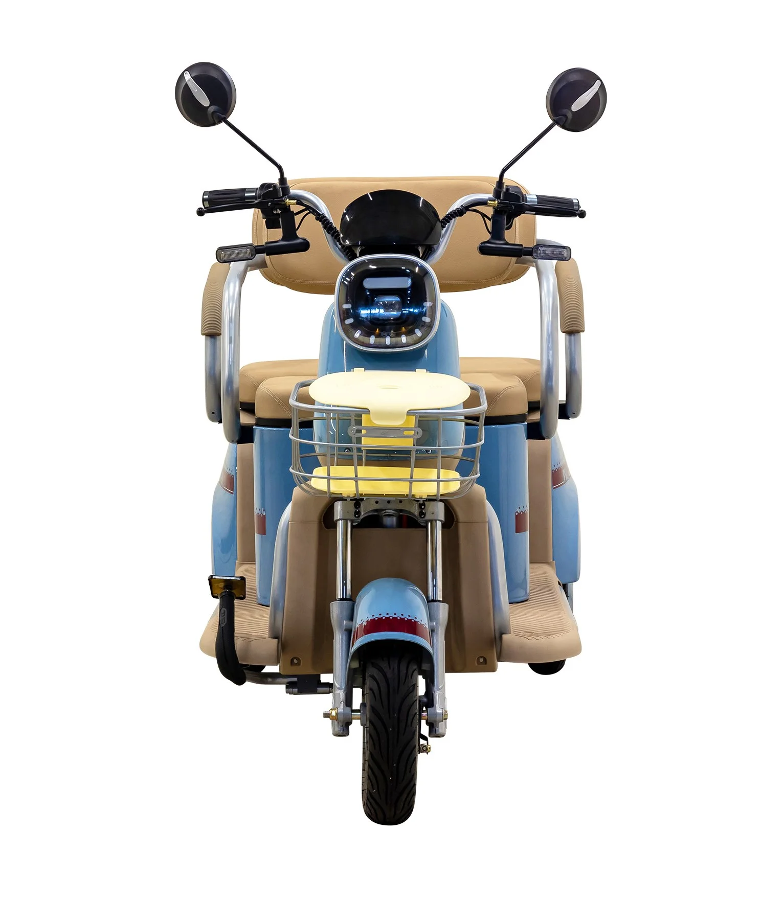 Massimo MGC E-Trike 3-Wheel Electric Cart – 17 MPH, 2-Seater Adult Scooter – Blue - Image 12