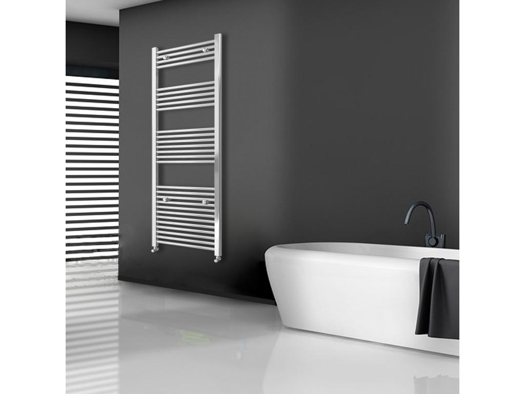 Radiador toallero en circuito de agua caliente 160x40cm Cromado