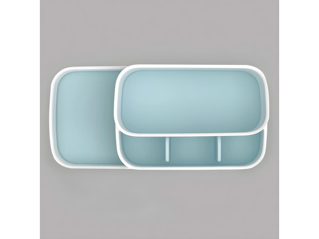 EasyStore Boîte à compartiment, blanc/gris