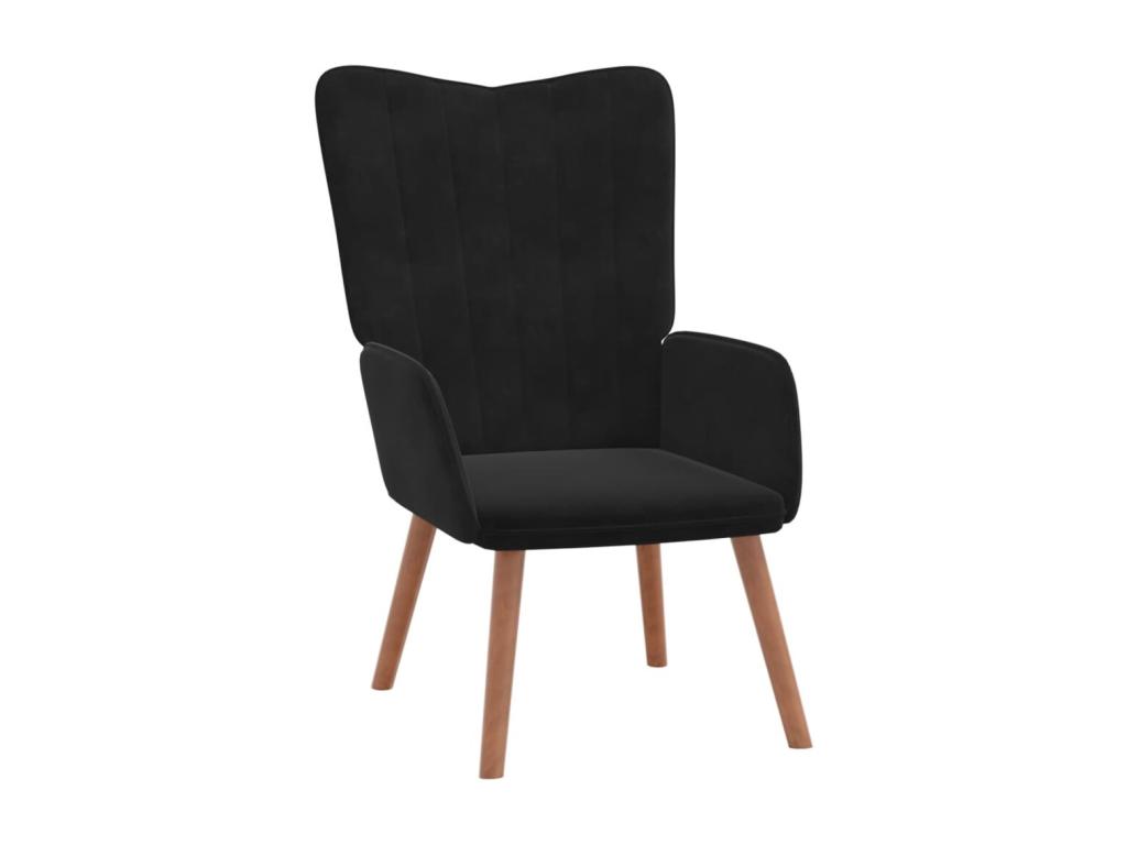 Sillón de Nestleano de terciopelo negro