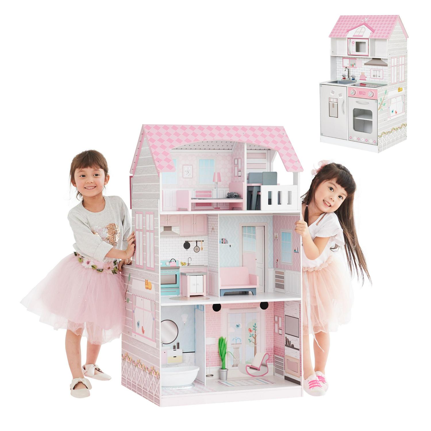 Teamson Kids Wonderland Ariel 2-in-1 Dollhouse/Play Kitchen Set - Image 2