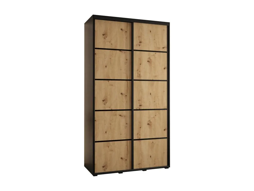ARMARIO Mueblestop 4 DE PUERTAS CORREDERAS 235.2/140/45 2 puertas (Negro/Artisan/Negro) 88805RIAM