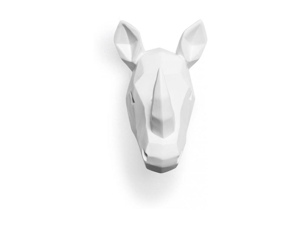 Cabeza de rinoceronte origami Resina