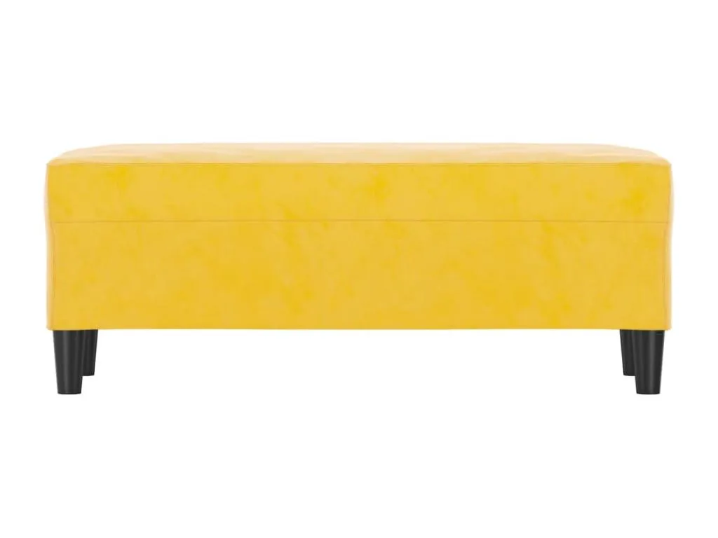 Banco terciopelo amarillo 100x35x41 cm sri3614555