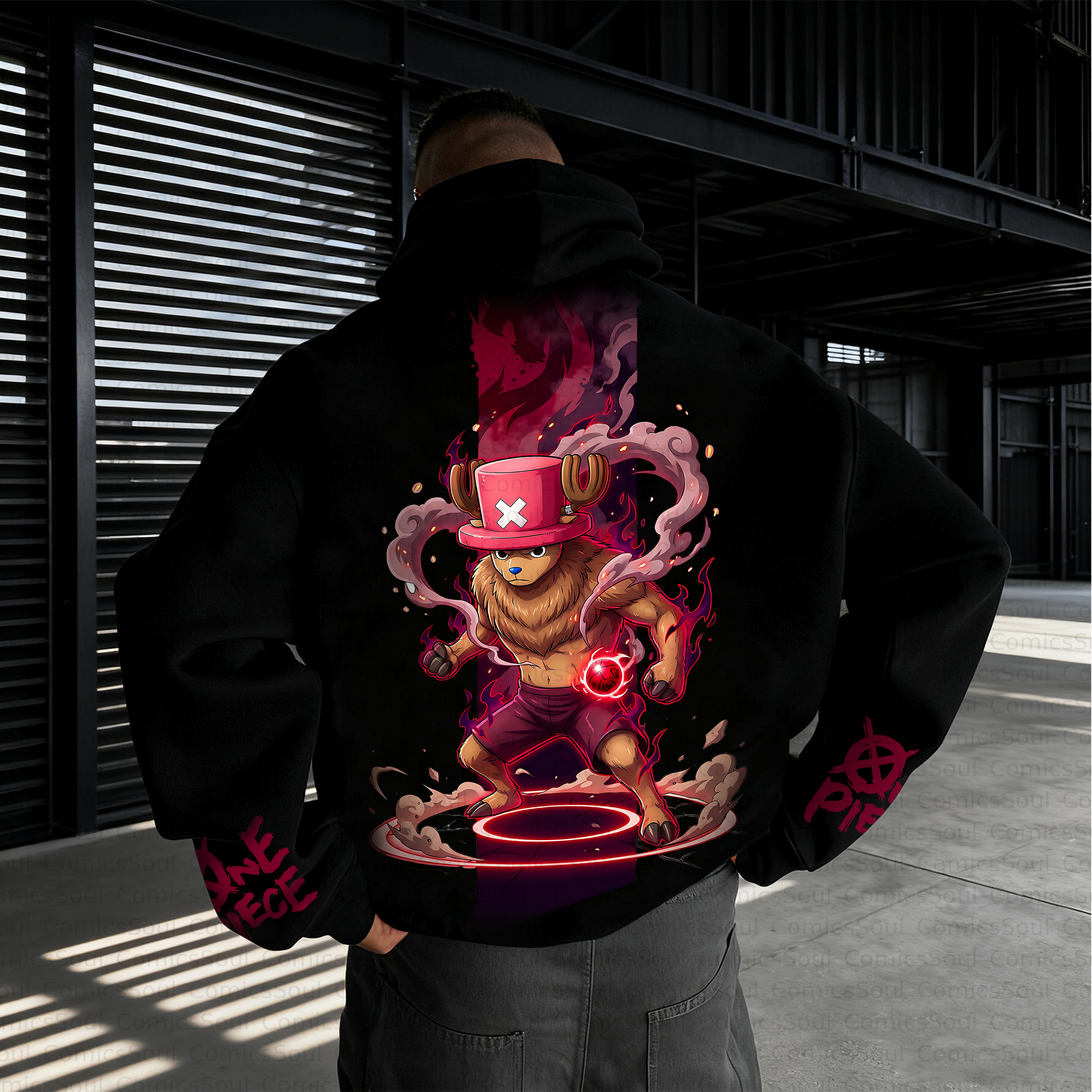 Unisex Anime Inspired Vintage Plush Hoodie