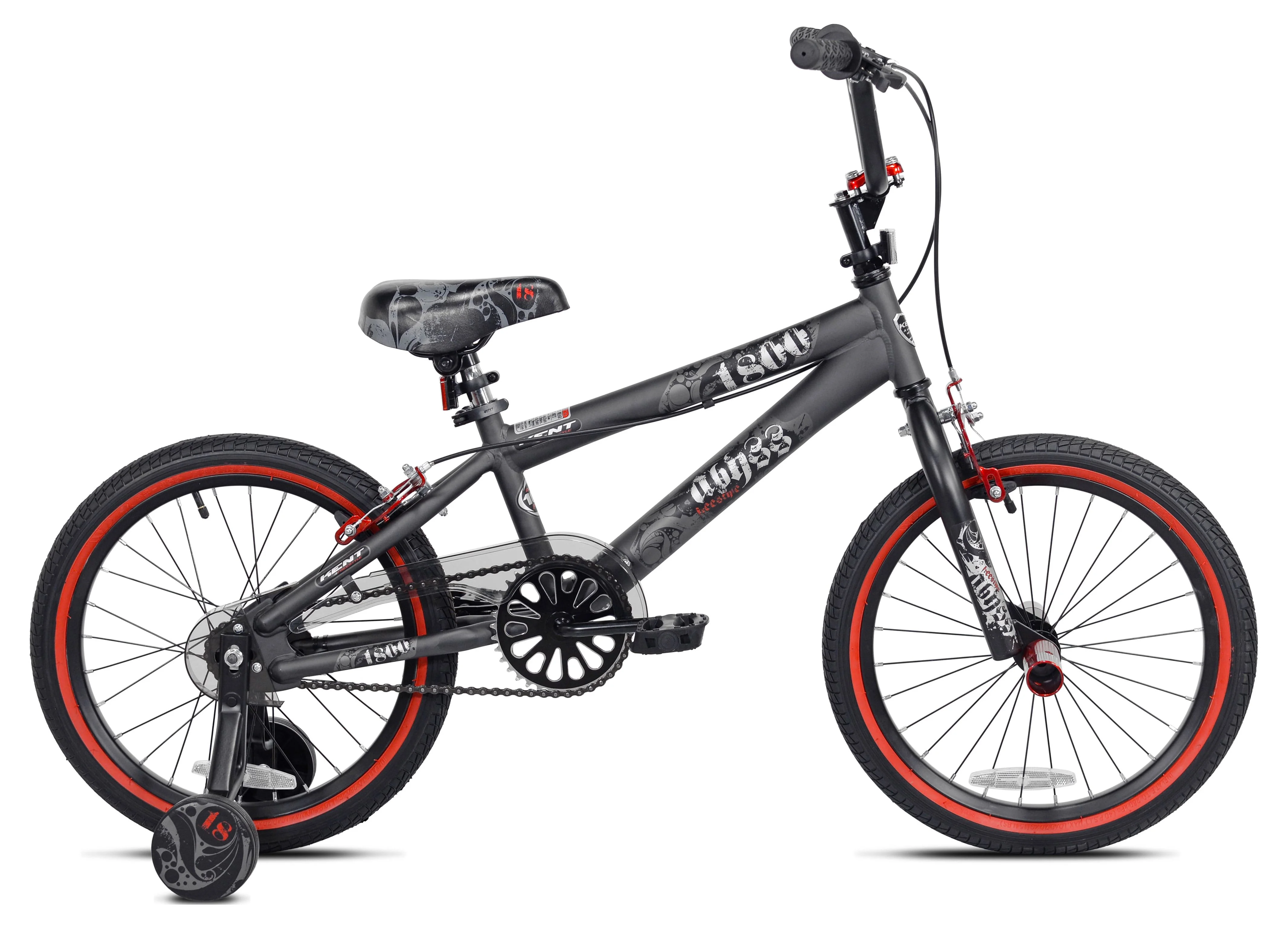 18" Kent Bicycle Abyss Freestyle BMX Bicycle, Fits Riders 3'2"-4'2", Gray, Child, Unisex - Image 5