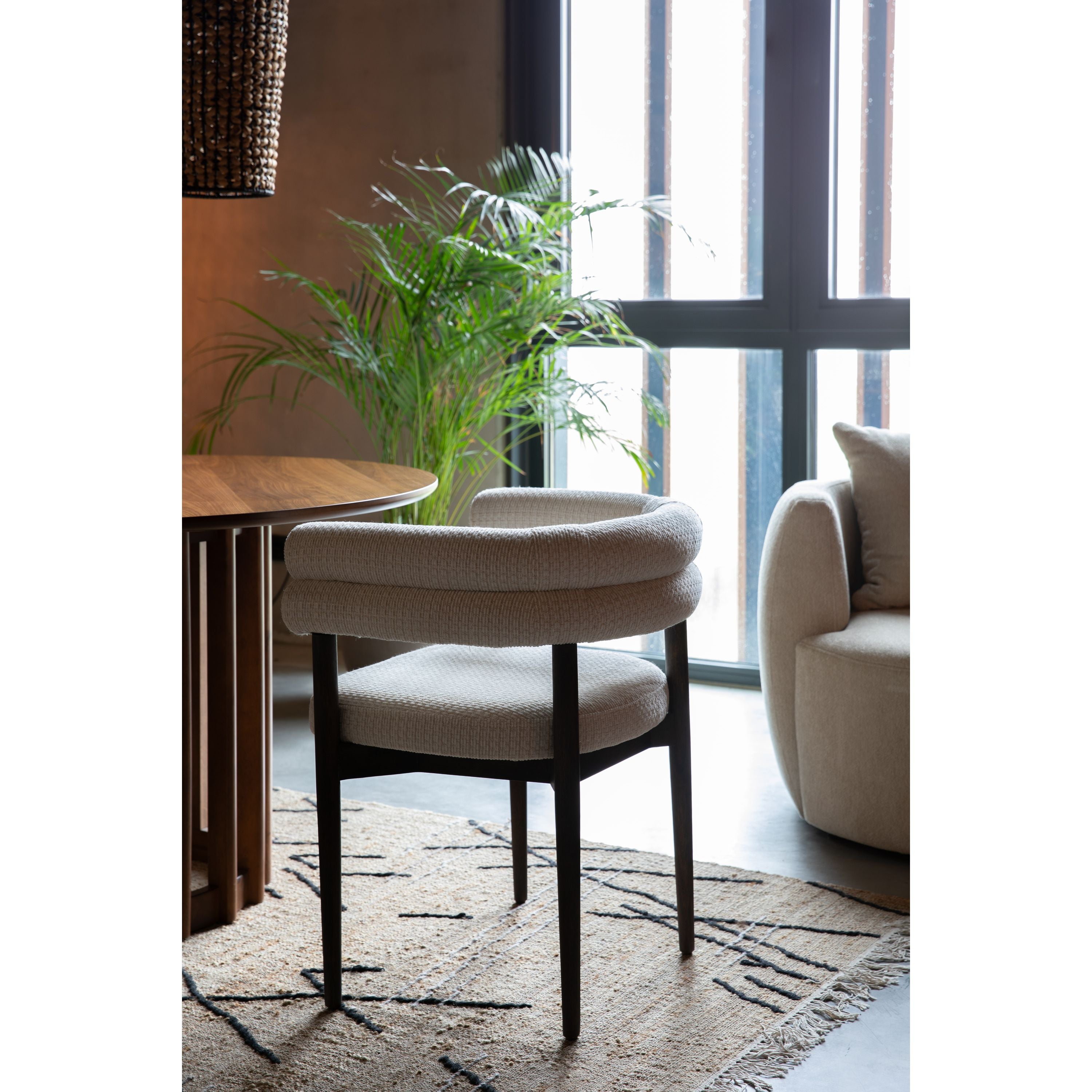 Dutchbone Sela Eetkamerstoel Armleuning Off White