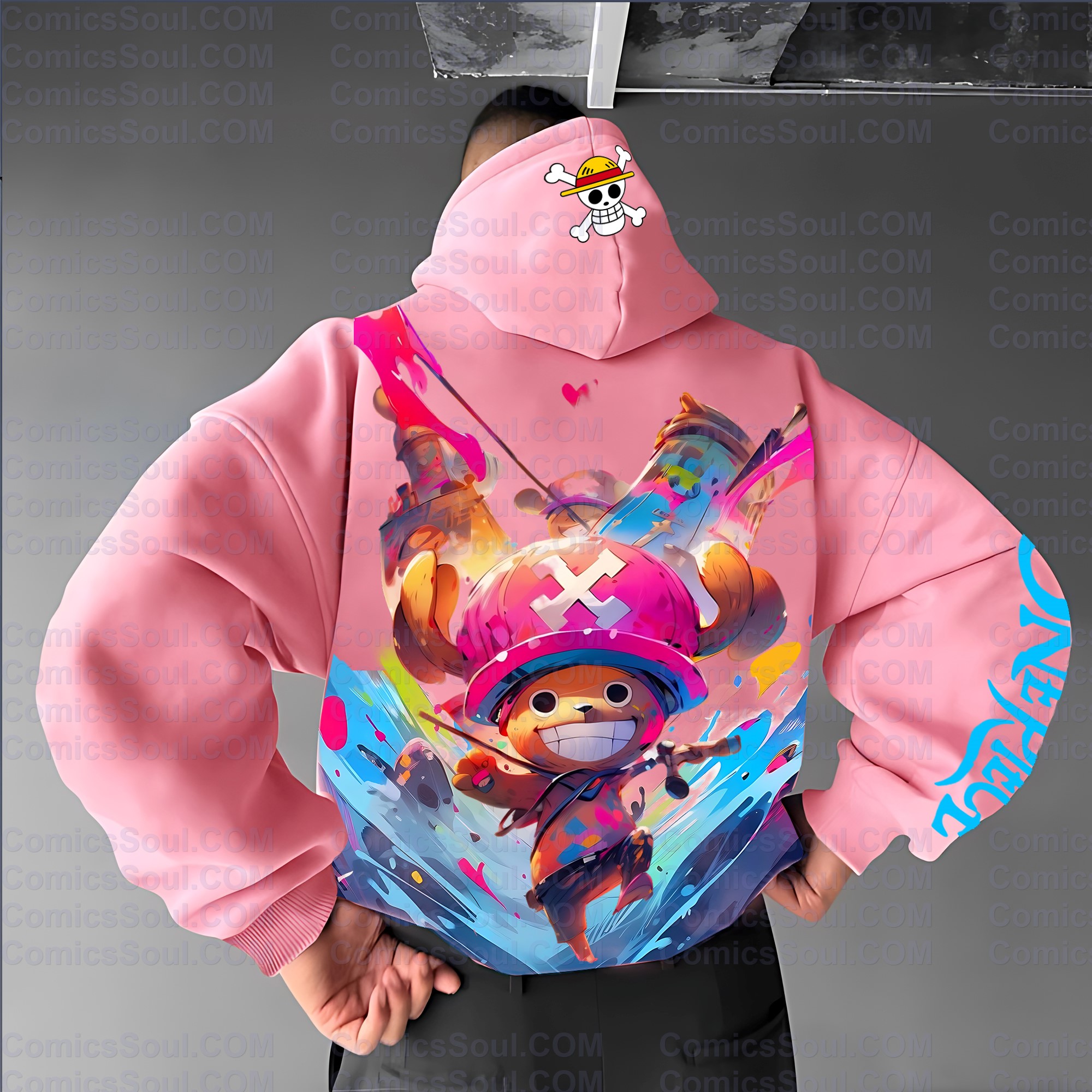 Plus Velvet Unisex Anime Graphic Streetwear Vintage Hoodie