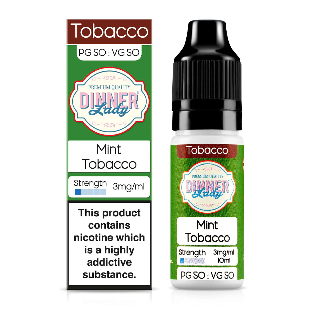 dinner lady mint tobacco Mint Tobacco 10ml 50/50 E-Liquid By Dinner Lady