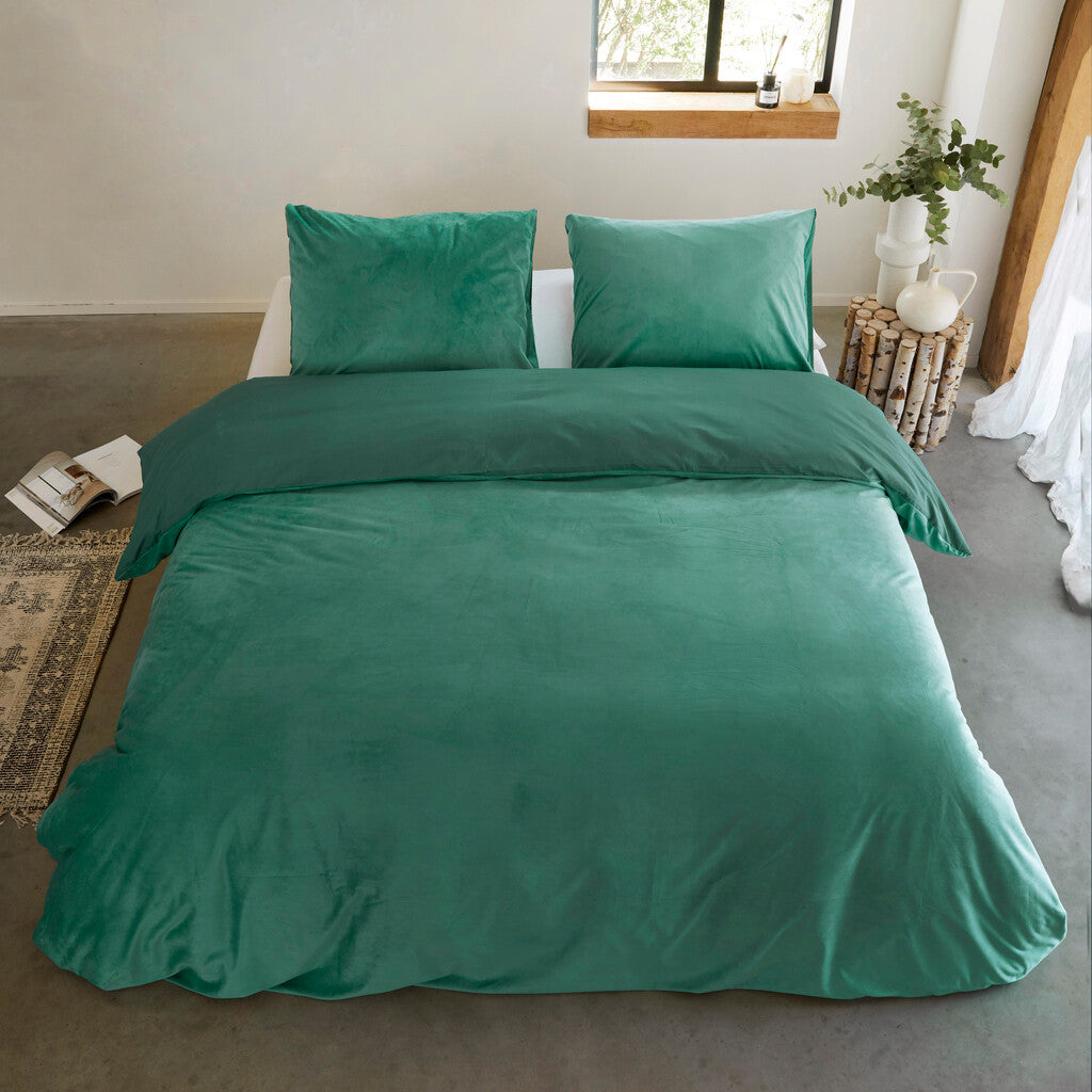 Byrklund - Dekbedovertrek Go Velvet - 200x220 - Groen