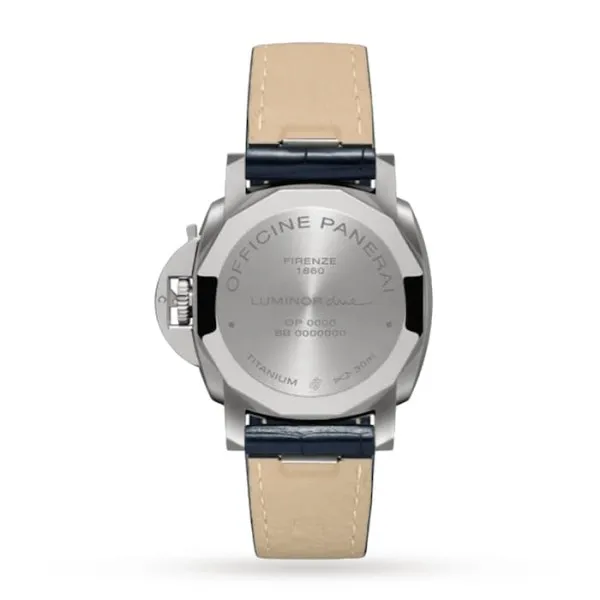 Panerai Luminor Due Men Automatic Blue Alligator Watch PAM00926