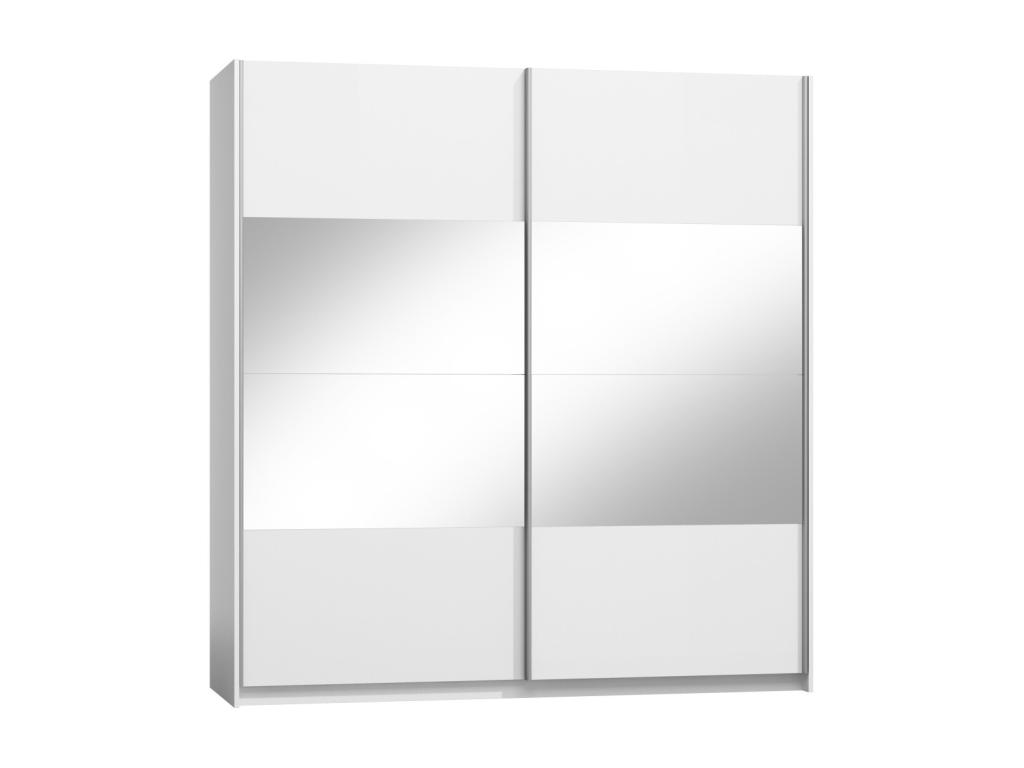 Armario 2 puertas correderas - blanco alpino - acabado brillante