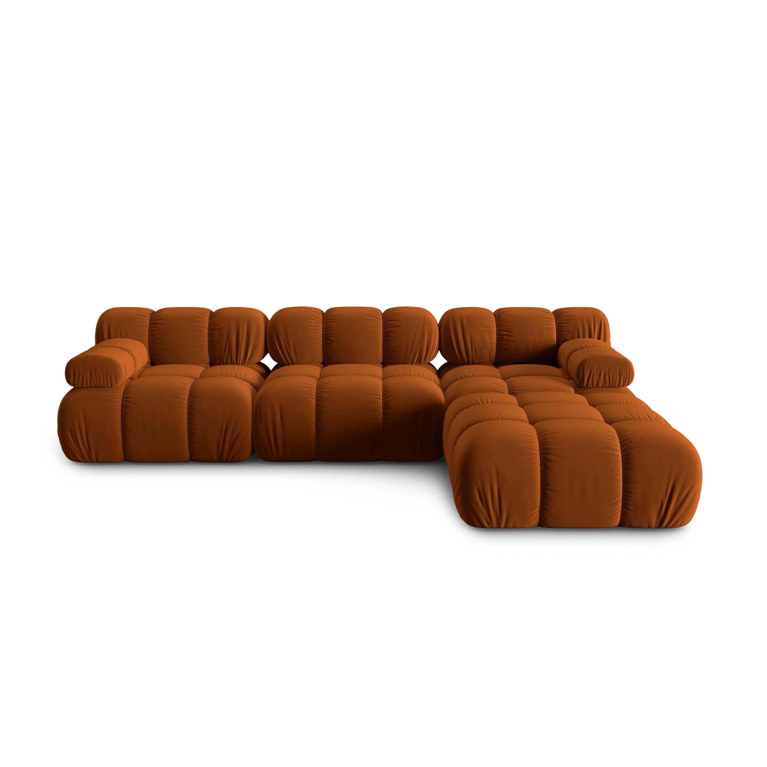 Milo Casa Tropea Modulaire Modulaire 3-zitsbank met Hocker - Terracott
