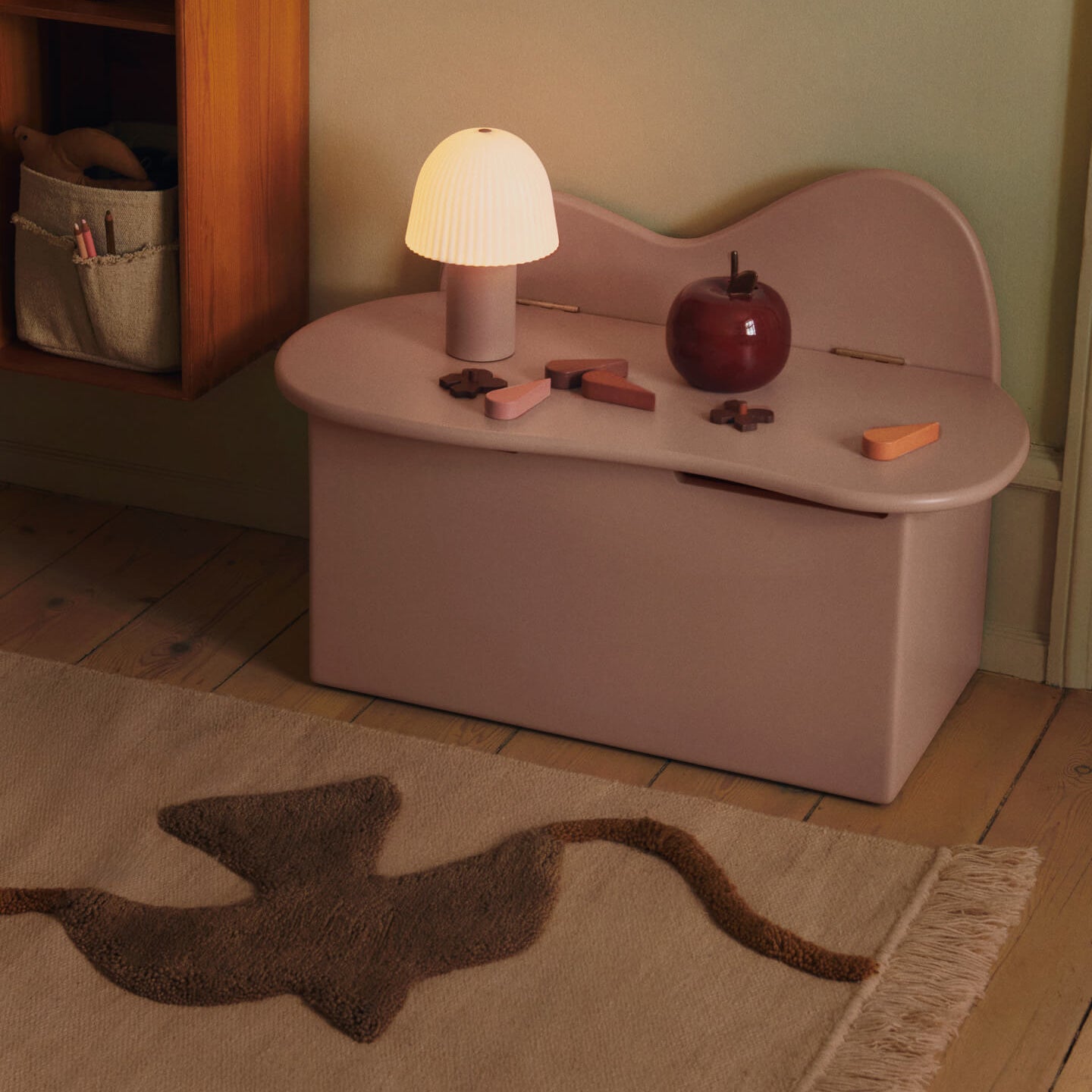 Ferm Living Slope Storage Bankje - Rose