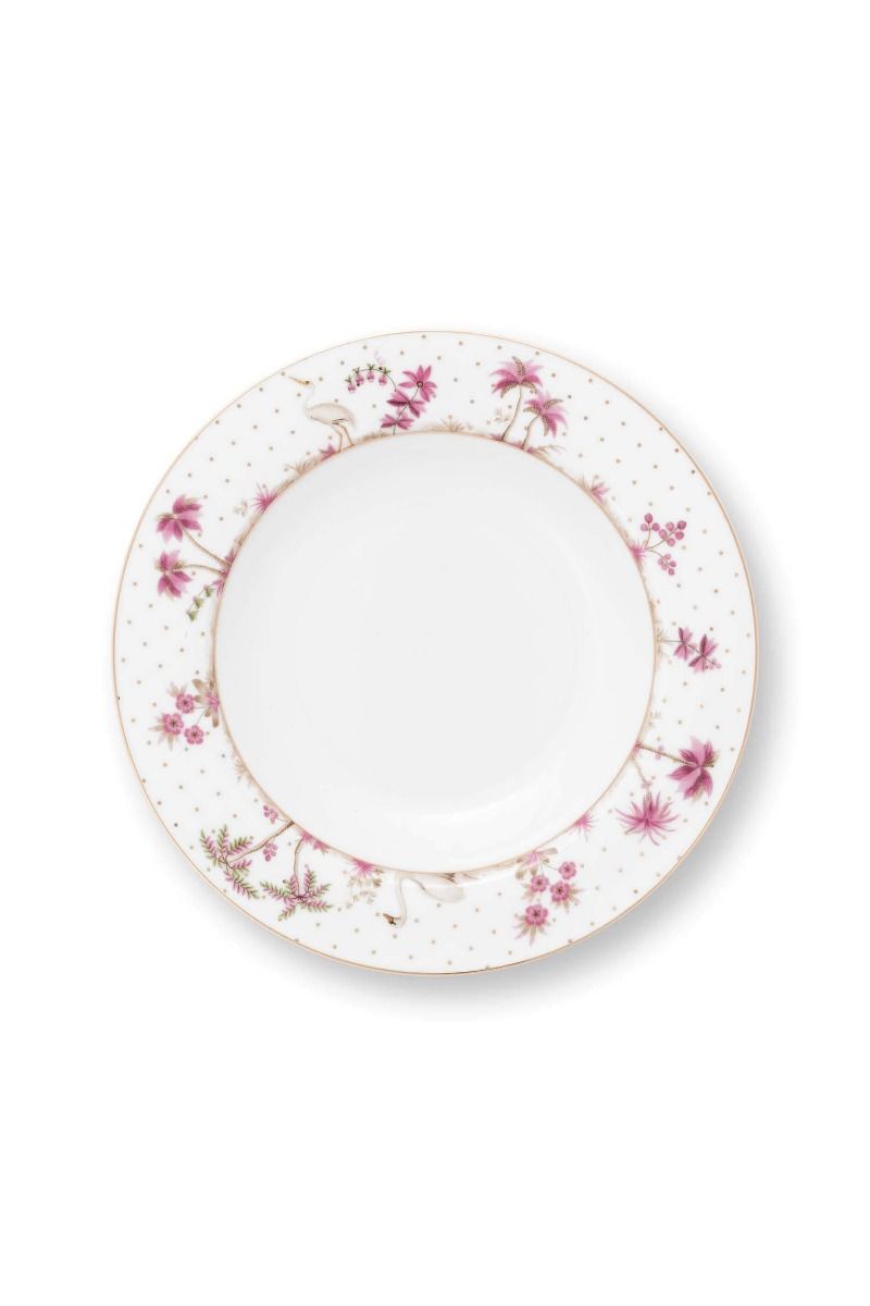 Deep Plate Jolie Dots Gold Pink 21.5cm