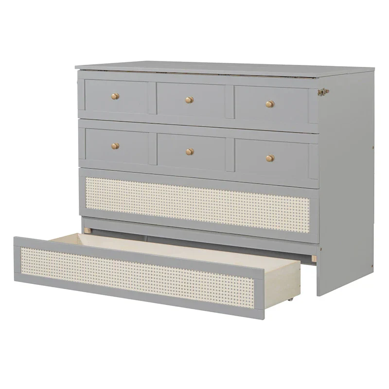 Nestfair Full-Size Murphy Bed with Spacious Drawers