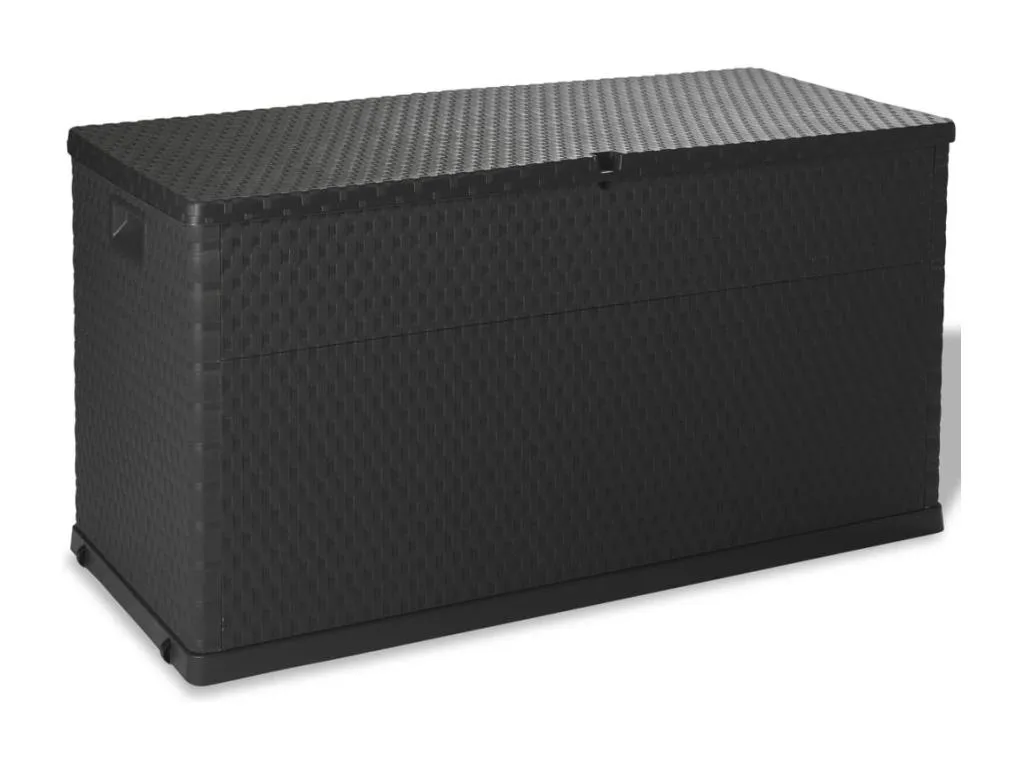 Caja de almacenamiento de jardín antracita ratán pp 120x56x63cm aed1593599