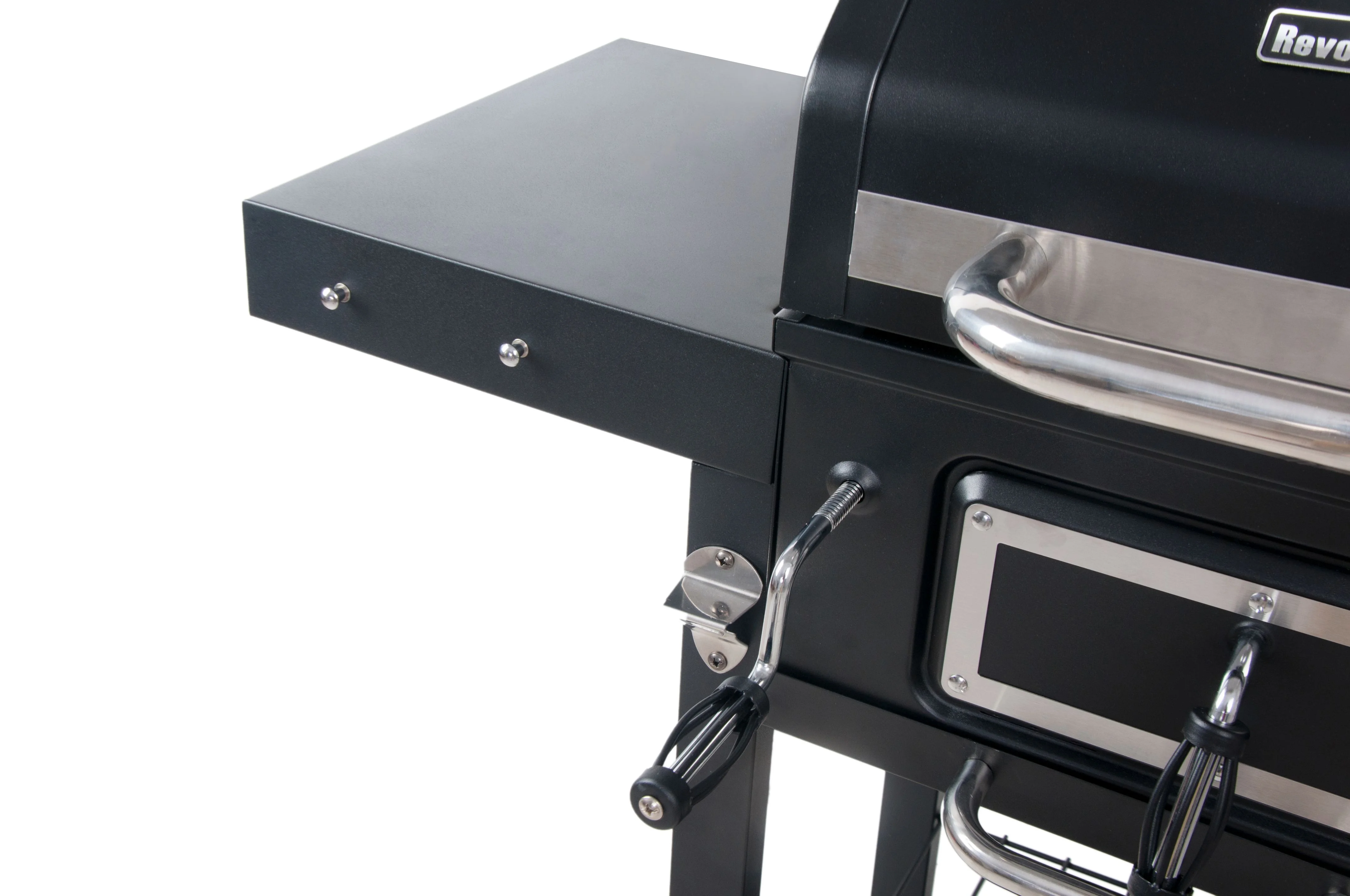 Dual Fuel Gas & Charcoal Combo Grill, Black with Stainless - Image 3